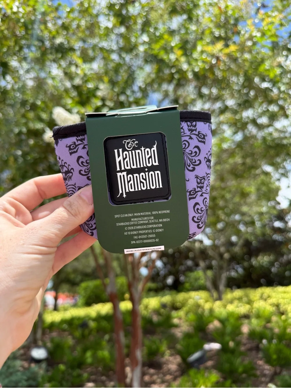 Starbucks The Haunted Mansion coffee sleeve - 16 oz